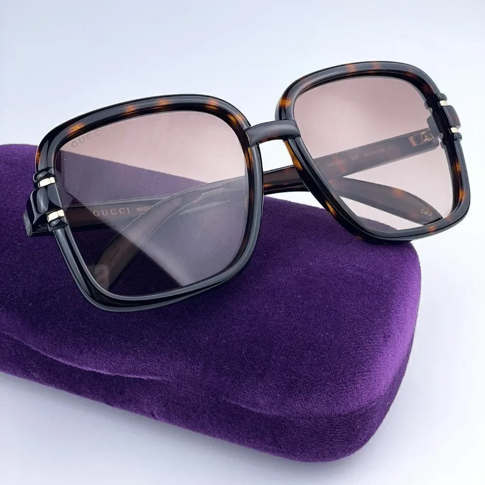 SALE! NEW Gucci GG1066S 002 Havana Brown Gradient Butterfly Women Sunglasses